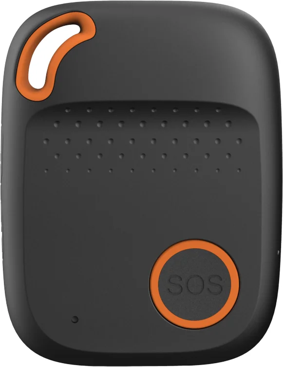 SOS-Knop Mini 4G zwart, voorkant met SOS-knop